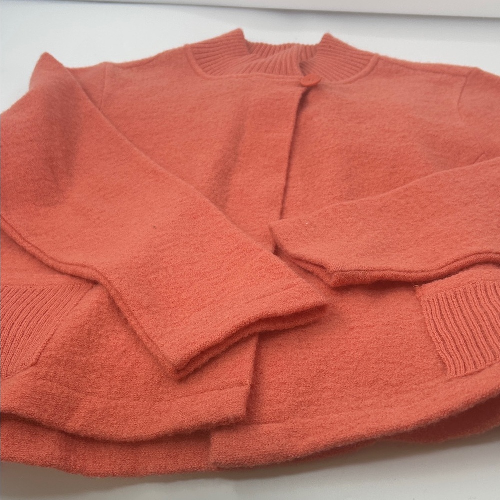 Kate Hill Vibrant Orange Cardigan Sweater - Picture 3 of 16